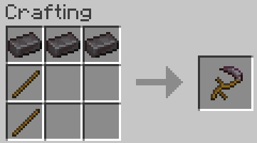 Netherite scythe recipe